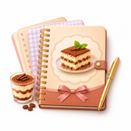 Tiramisu Recipe Planner & Dessert Making Journal